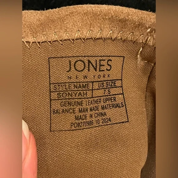 Jones New York Ankle Booties. Kitten Heel Pointed-Toe Genuine suede Tan. 7.5 NEW - Picture 7 of 9